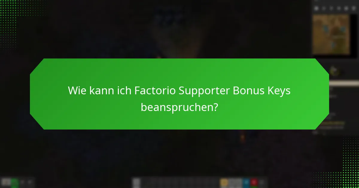 Wie stehen Aktionsbundles im Zusammenhang mit Factorio Supporter Bonus Keys?